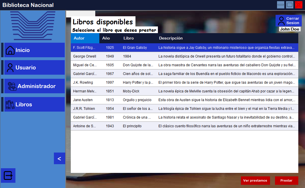 Catálogo de Libros