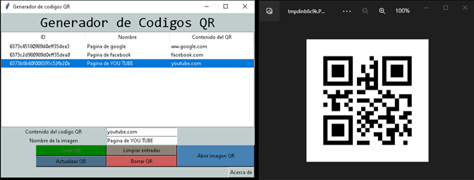 Imagen de Generador de códigos QR con Python conectado a MongoDB